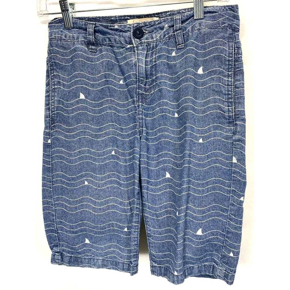 Levi's Short Women 10 Reg 27 (W28 x 10.5) Bermuda Wave/Shark Stripe Casual Denim